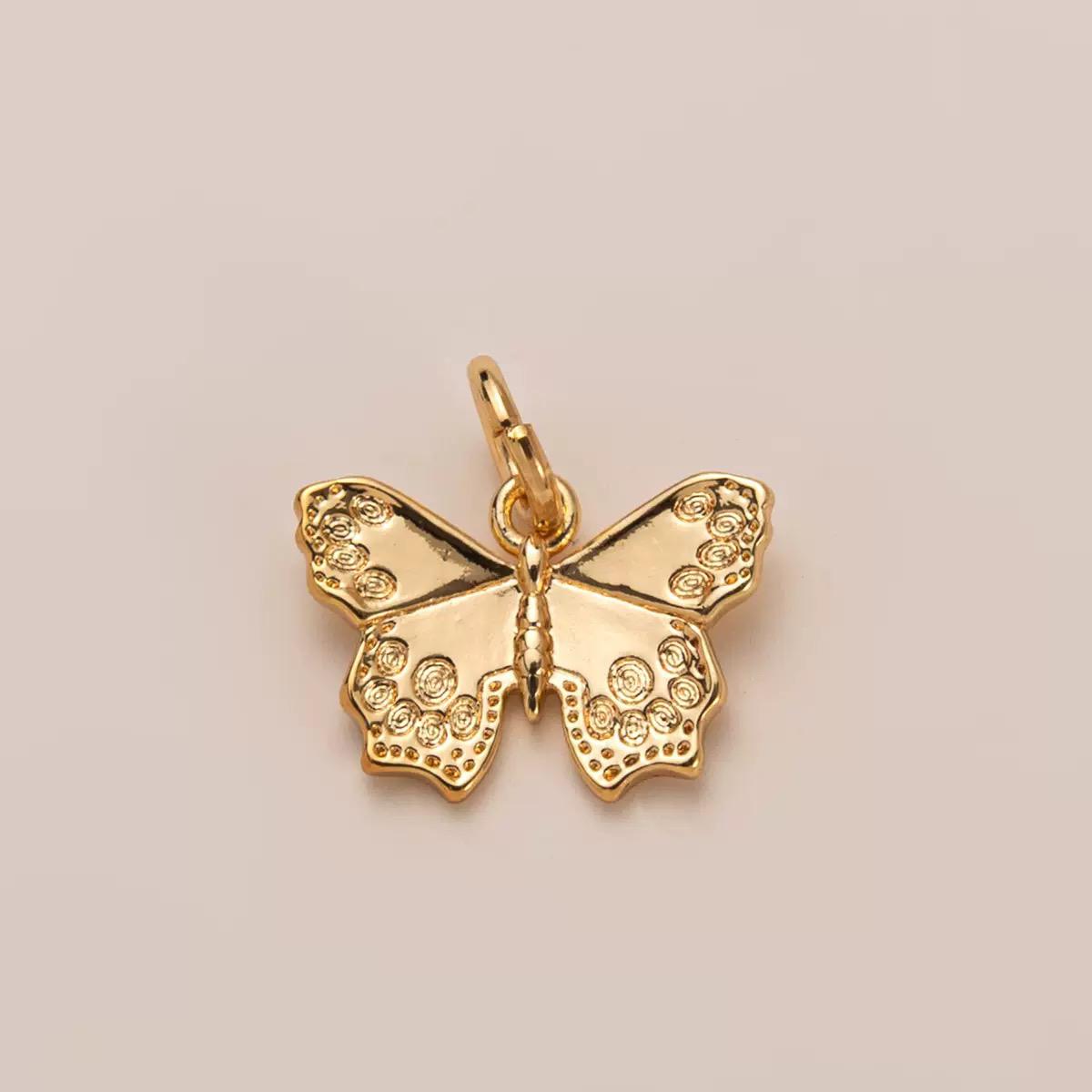 18K Gold Butterfly Charm Pendant | DIY Jewelry Making Charm