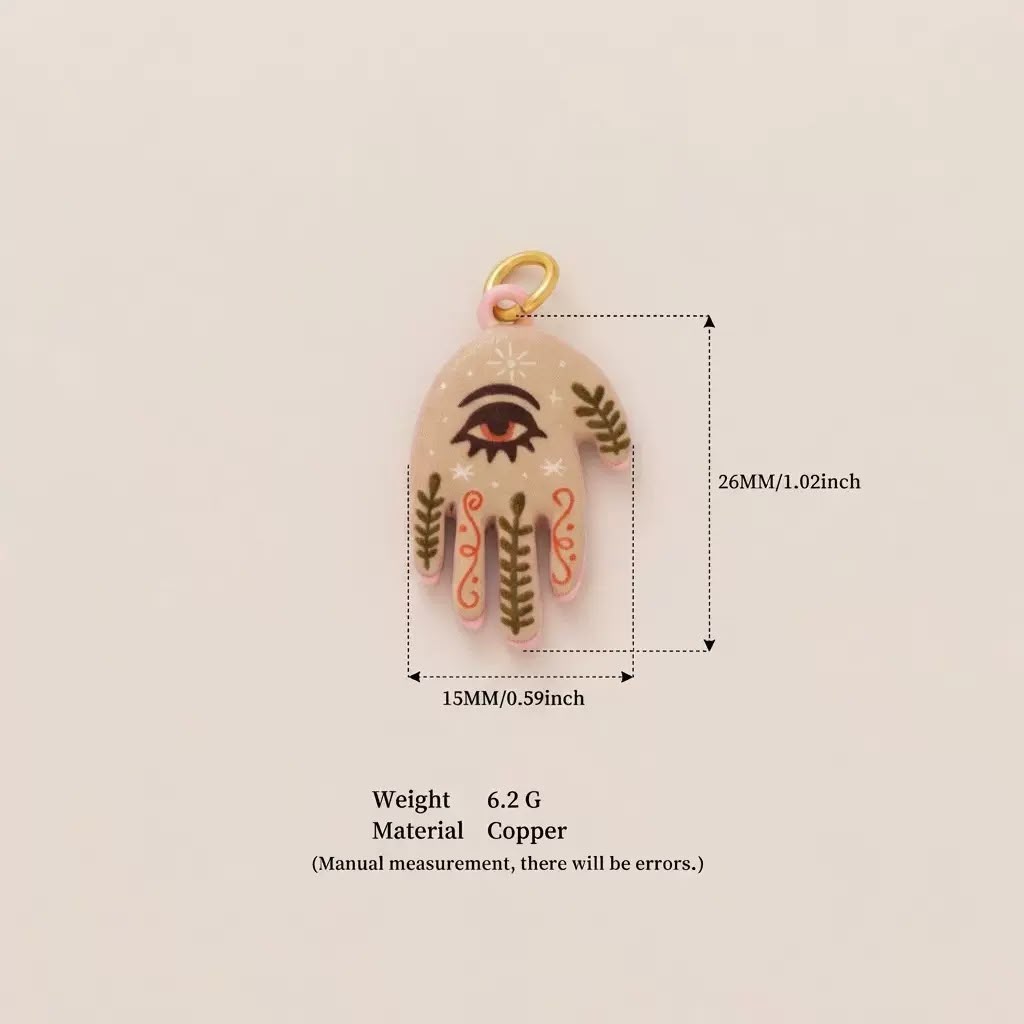 Hand-Painted Enamel Charm – DIY Jewelry Pendant (13 Styles)
