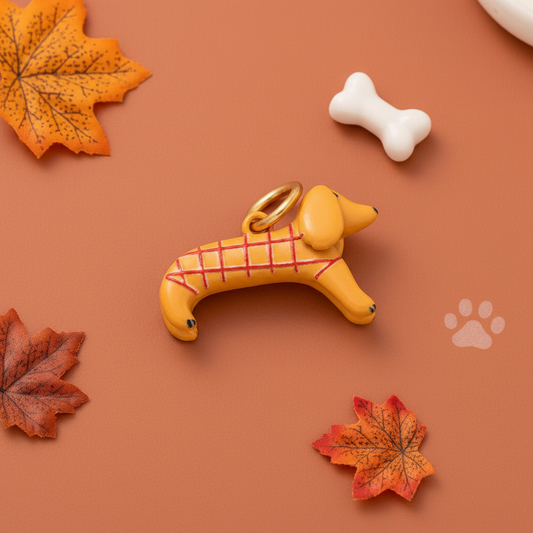 Dachshund Charm 4 - Autumn Scene