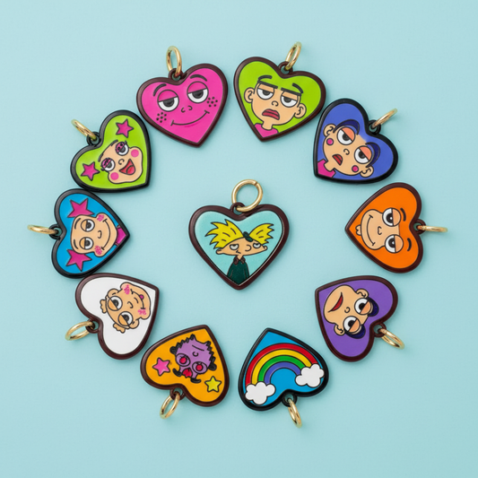 Heart Charm 8 - Blue Group