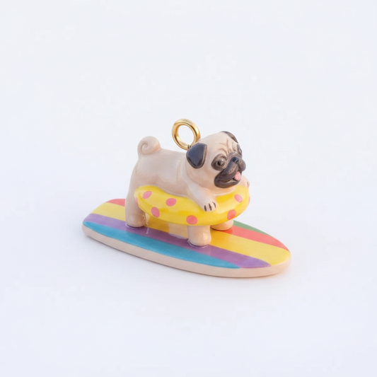 Pug Charm - White Background