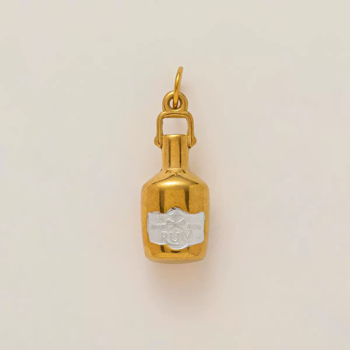 Vintage Bottle Charm Pendant | 18K Gold Plated Enamel DIY Jewelry Charm