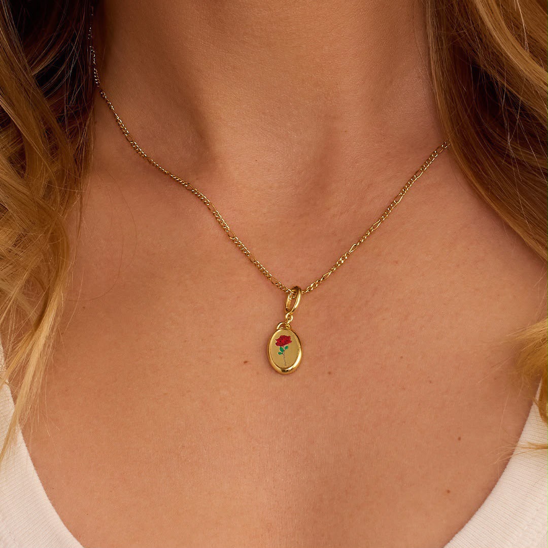 Gold DIY Charm Necklace | Paperclip Chain with Interchangeable Charms | Build Your Own Stack