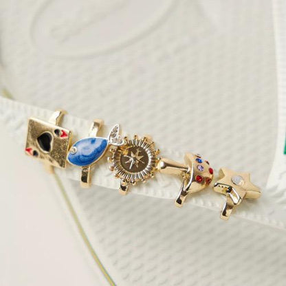 Mosswick | Flip Flop DIY Charms — Summer Beach Enamel & Metal Sandal Decorations