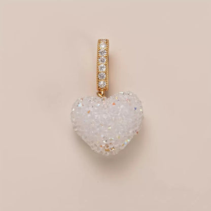Candy Heart Natural Stone Pendant Necklace | DIY Layering Charm