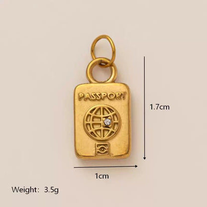Travel Charm Pendant Set — Suitcase, Airplane & Passport | Original Design