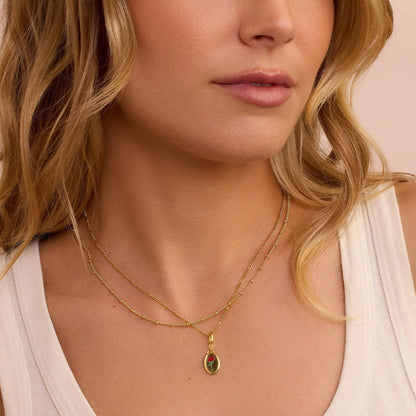 Gold DIY Charm Necklace | Paperclip Chain with Interchangeable Charms | Build Your Own Stack