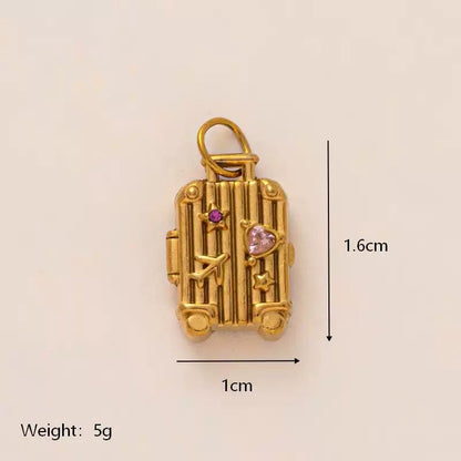 Travel Charm Pendant Set — Suitcase, Airplane & Passport | Original Design