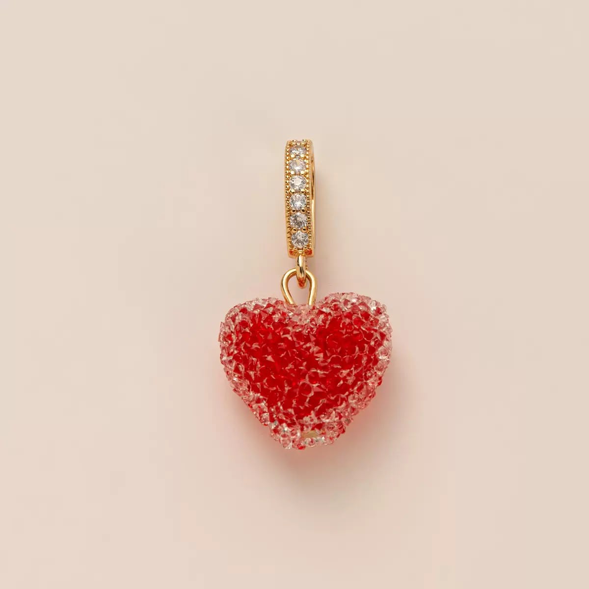 Candy Heart Natural Stone Pendant Necklace | DIY Layering Charm