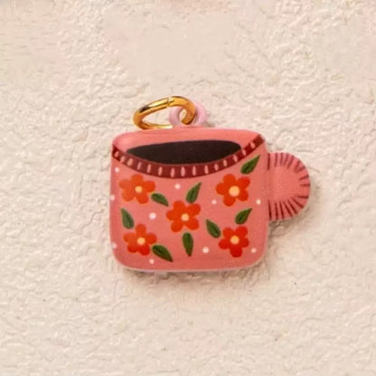 Hand-Painted Enamel Charm – DIY Jewelry Pendant (13 Styles)
