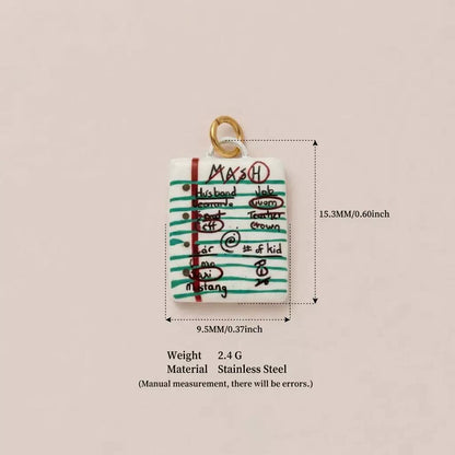 Handmade Clay Enamel Charms | DIY Hair Pin & Jewelry Making Pendants | Original Design
