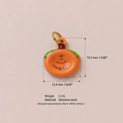 Cute 3D Cat Enamel Charm Pendant | Grey Tabby Calico Orange Cat | DIY Jewelry & Bag Charm Making