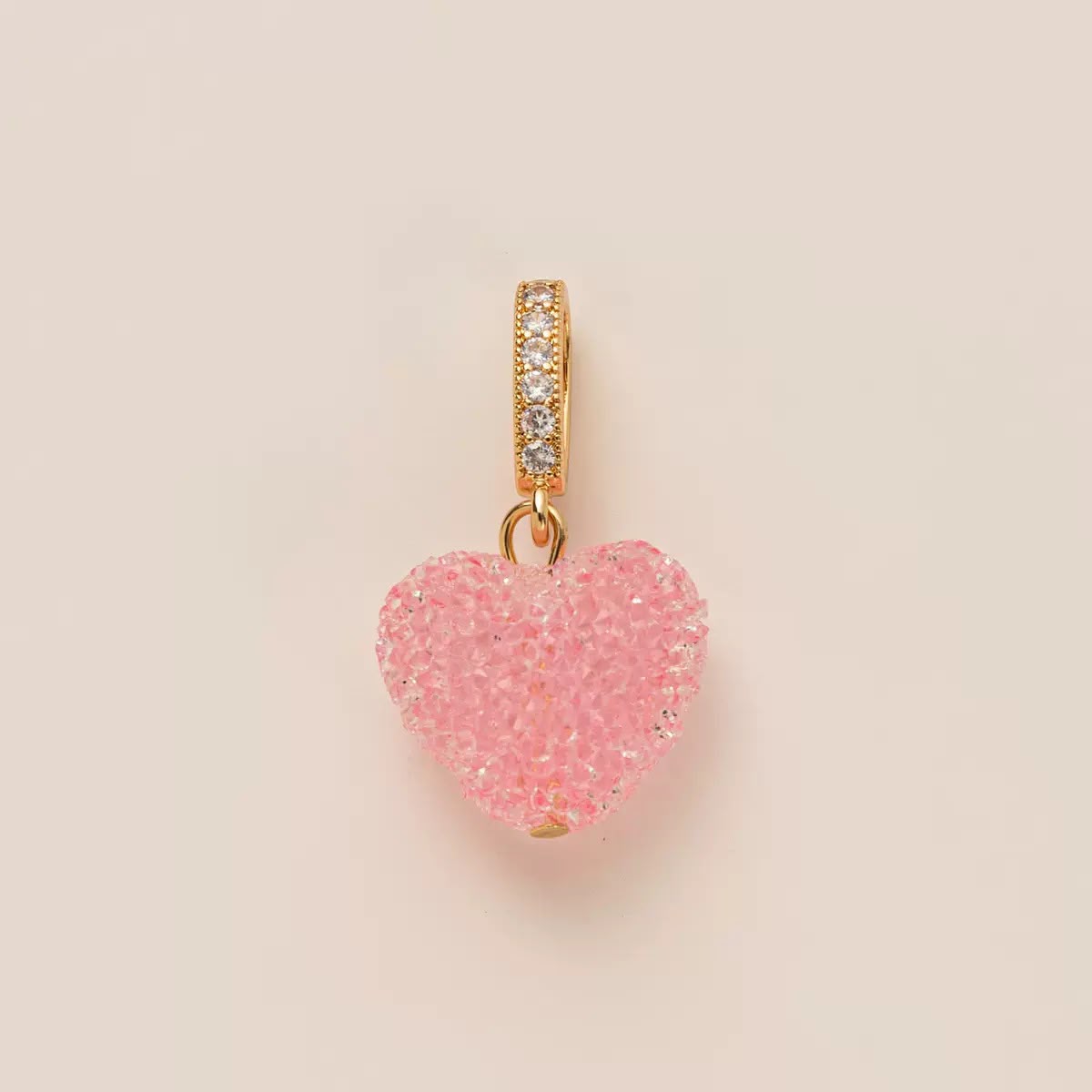 Candy Heart Natural Stone Pendant Necklace | DIY Layering Charm