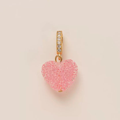 Candy Heart Natural Stone Pendant Necklace | DIY Layering Charm