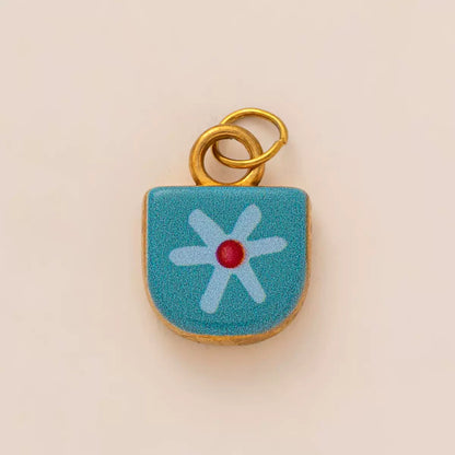 จี้เคลือบสีน้ำเงินและขาว | เครื่องประดับ DIY สไตล์เซรามิกเพ้นท์มือ | งานออกแบบศิลปะต้นฉบับ