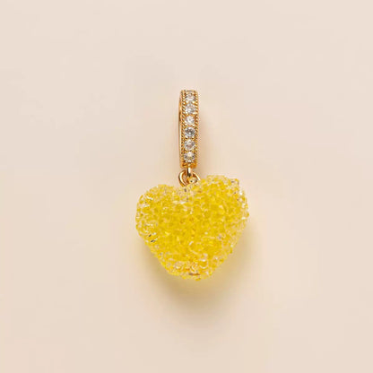 Candy Heart Natural Stone Pendant Necklace | DIY Layering Charm
