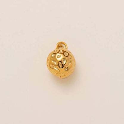 Sports Theme Gold Charm Necklace & Bracelet | 18K Gold Plated Engraved Pendant | DIY Charm Jewelry | Original Design