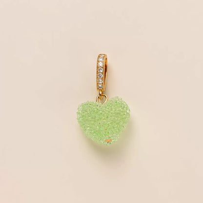 Candy Heart Natural Stone Pendant Necklace | DIY Layering Charm
