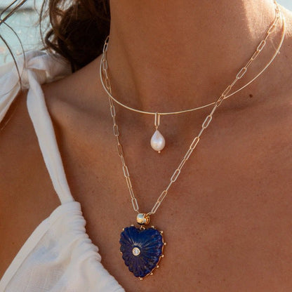 Handmade Enamel Heart Charm | DIY Colorful Heart Pendant | Stackable Necklace Bag Charm