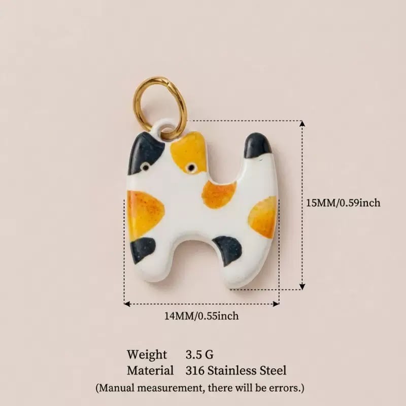 Cute 3D Cat Enamel Charm Pendant | Grey Tabby Calico Orange Cat | DIY Jewelry & Bag Charm Making