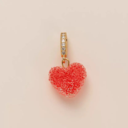 Candy Heart Natural Stone Pendant Necklace | DIY Layering Charm