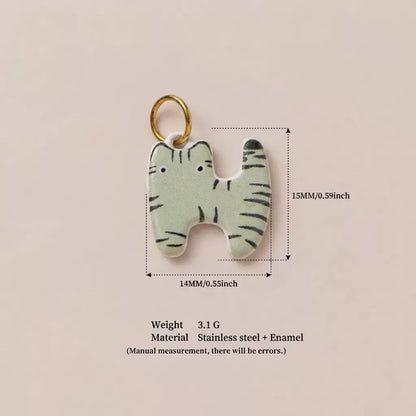 Cute 3D Cat Enamel Charm Pendant | Grey Tabby Calico Orange Cat | DIY Jewelry & Bag Charm Making
