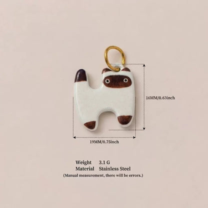 Cute 3D Cat Enamel Charm Pendant | Grey Tabby Calico Orange Cat | DIY Jewelry & Bag Charm Making