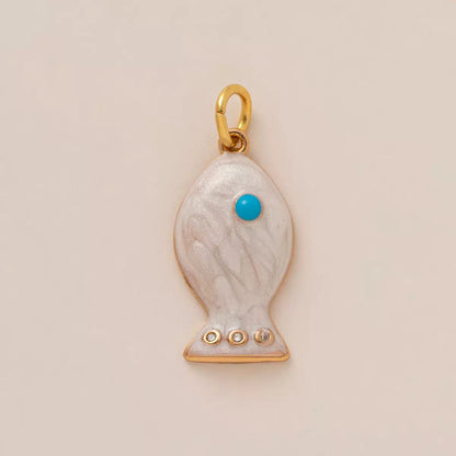 Handmade Beaded Fish Charm | DIY Colorful Seed Bead Fish Keychain | Bag Charm Pendant