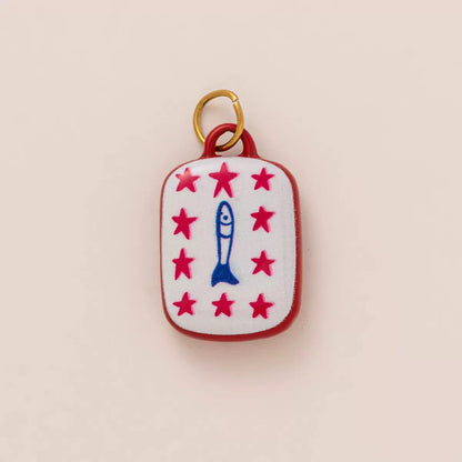 19 Illustrated Enamel Charm Pendants | Mushroom Strawberry Sardine Sun | DIY Jewellery Making Supplies