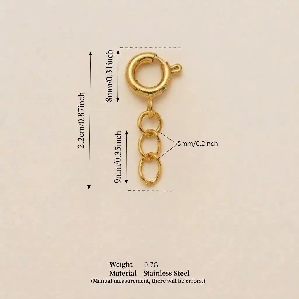 Ultra Short Gold Necklace Extender | 2-Link Oval Chain | DIY Jewelry Micro Adjuster