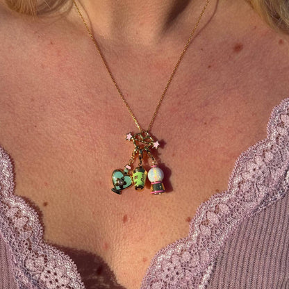 3D Strawberry Crystal Charm Pendant | Gold | DIY Bag Charm & Jewelry Making Supplies