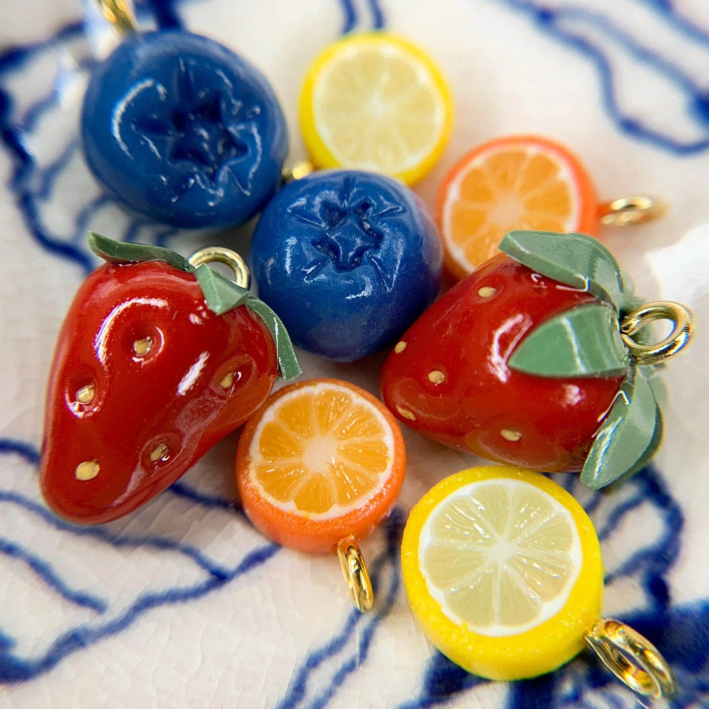 3D Fruit Charm Pendant | Realistic Miniature Fruit DIY Jewellery Making Supply