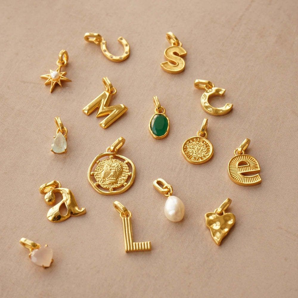 Gold Circle DIY Charm Necklace — Interchangeable Pendants | Original Design