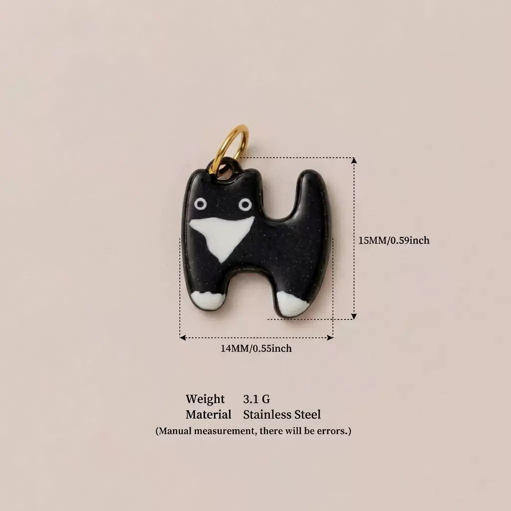 Cute 3D Cat Enamel Charm Pendant | Grey Tabby Calico Orange Cat | DIY Jewelry & Bag Charm Making