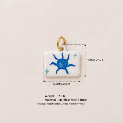 Handmade Clay Enamel Charms | DIY Hair Pin & Jewelry Making Pendants | Original Design