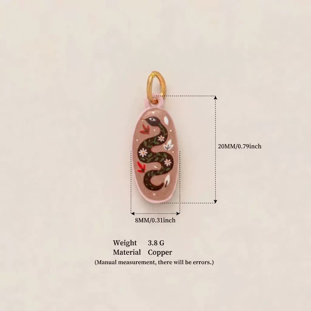 Hand-Painted Enamel Charm – DIY Jewelry Pendant (13 Styles)