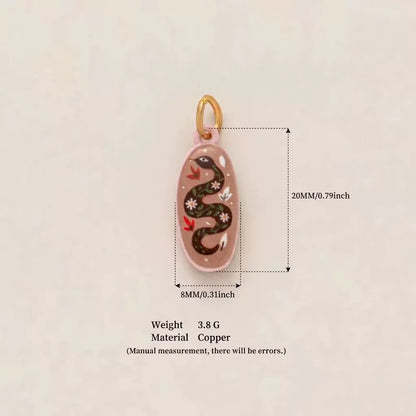Hand-Painted Enamel Charm – DIY Jewelry Pendant (13 Styles)
