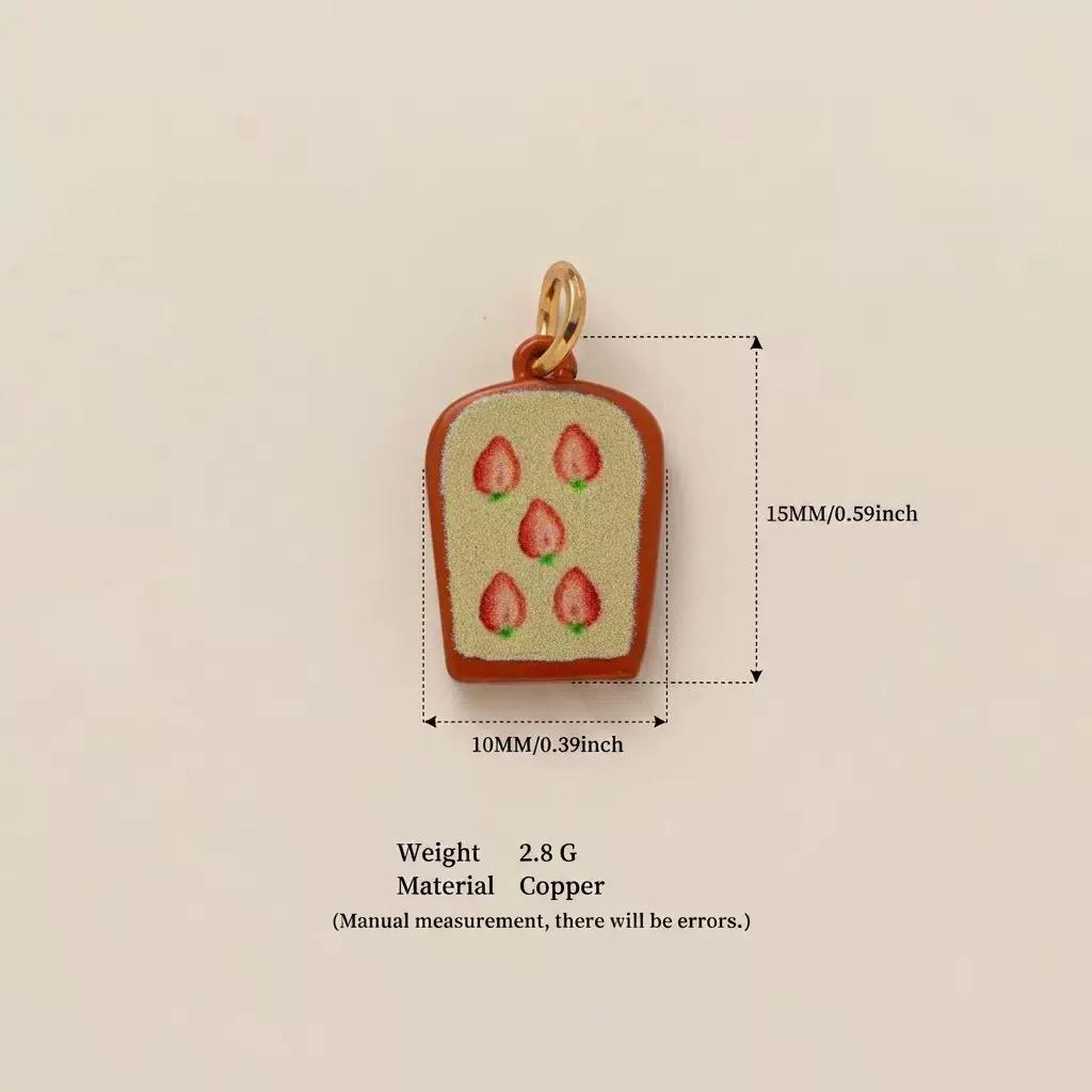 Hand-Painted Enamel Charm Pendant | Original Illustration DIY Jewelry Making Supply