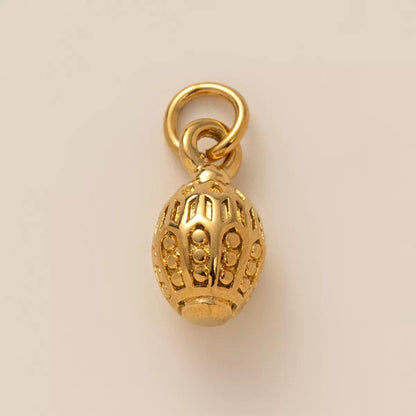 Sports Theme Gold Charm Necklace & Bracelet | 18K Gold Plated Engraved Pendant | DIY Charm Jewelry | Original Design