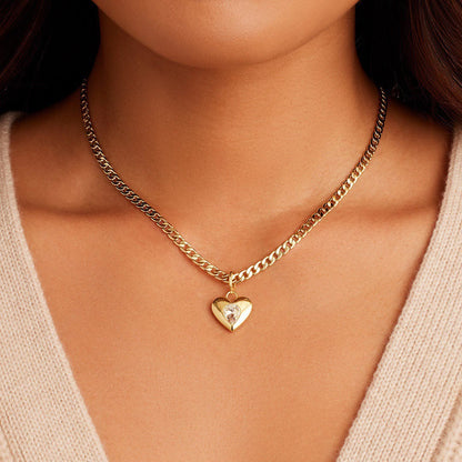 Gold DIY Charm Necklace | Paperclip Chain with Interchangeable Charms | Build Your Own Stack