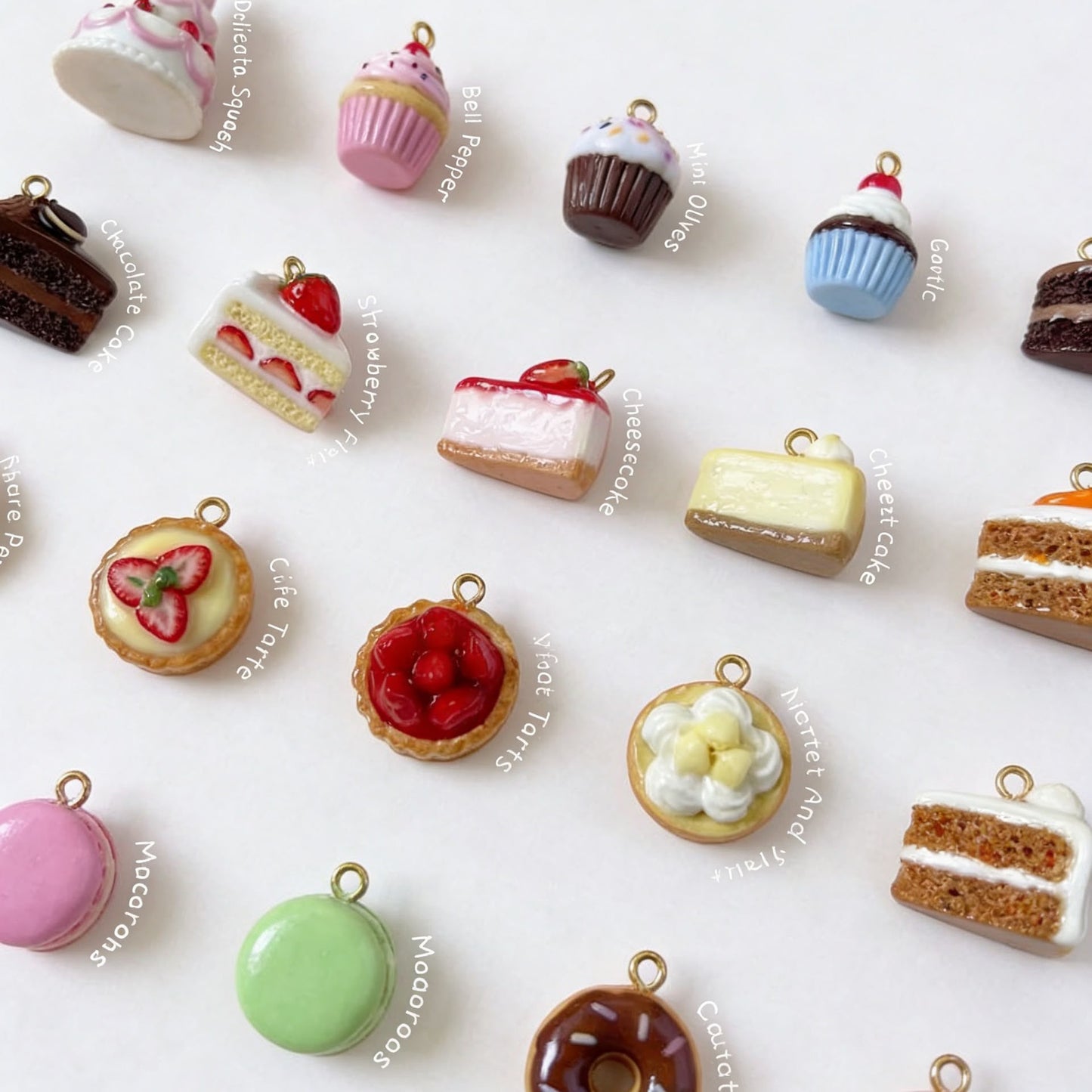 Miniature Dessert Enamel Charms for DIY Jewelry Making | 20 Styles