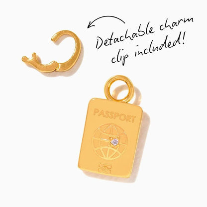 Travel Charm Pendant Set — Suitcase, Airplane & Passport | Original Design
