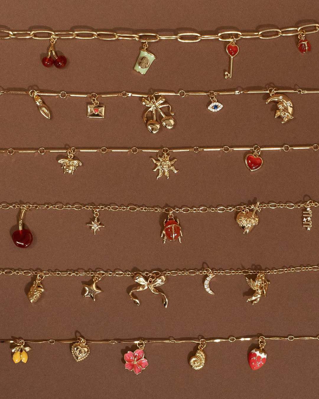 Lucky Charm DIY Bracelet | 18K Gold Plated Enamel Charms – Mix & Match