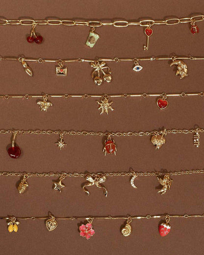 Lucky Charm DIY Bracelet | 18K Gold Plated Enamel Charms – Mix & Match