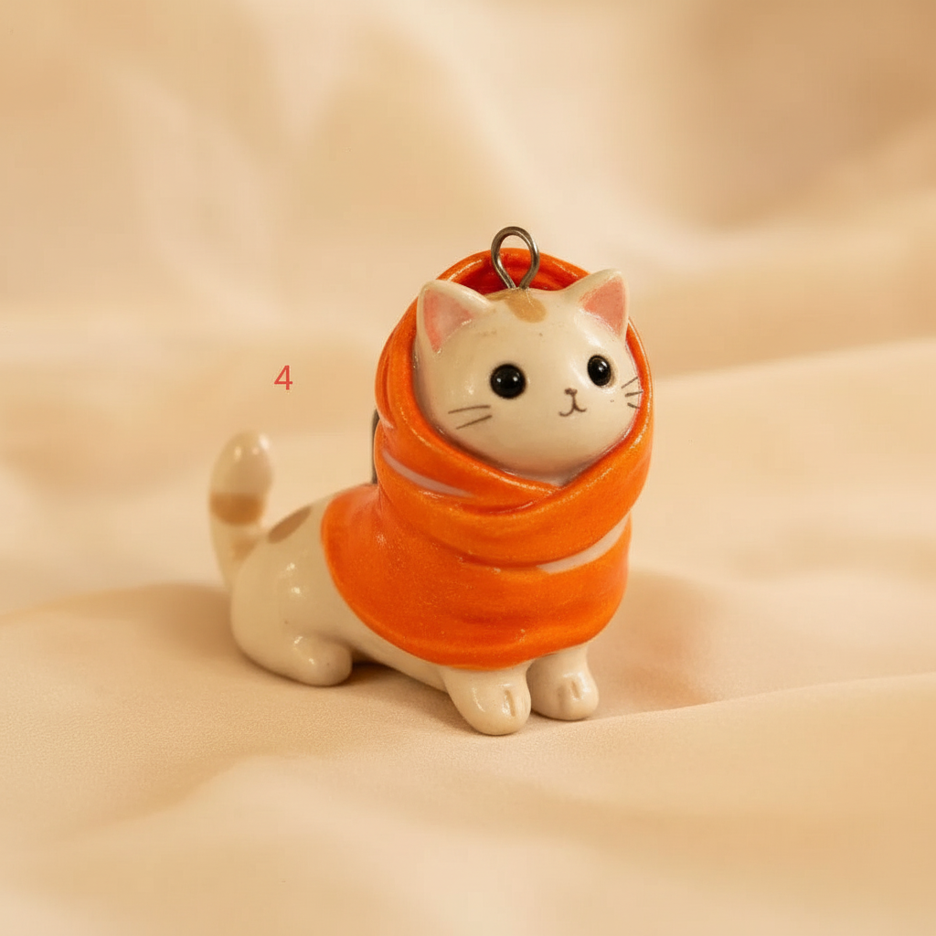 橙色围巾猫咪产品图 2