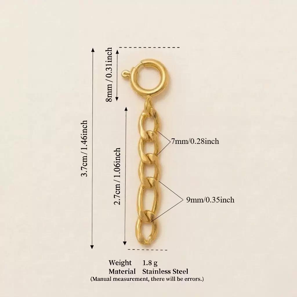 Gold Necklace Extender Chain | Spring Ring Clasp | DIY Jewelry Adjuster
