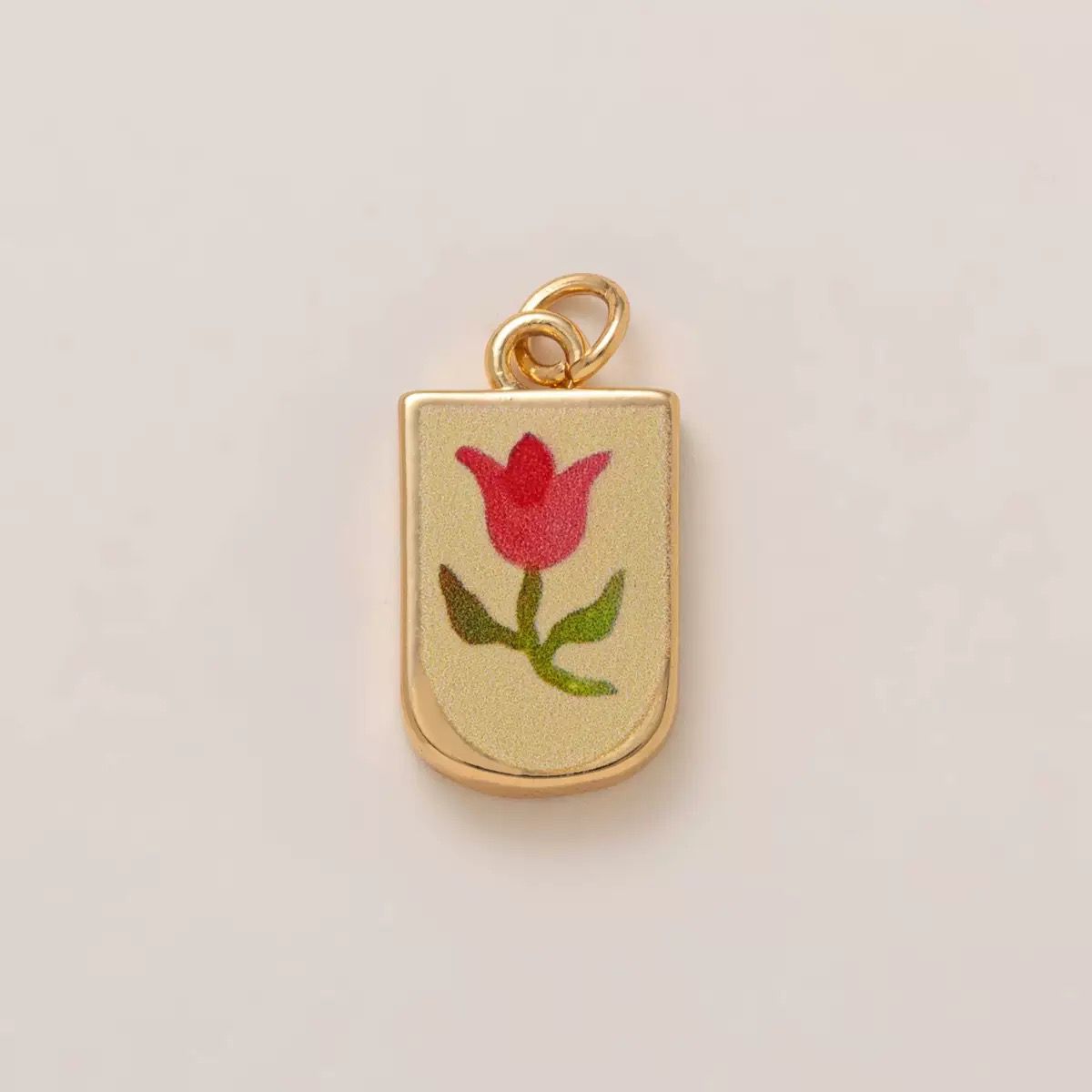 Petal & Paint | Tulip Enamel Charm Pendant — DIY Jewelry Making Supply