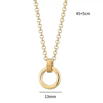 The Thread | 18K Gold-Plated Bold Spring Clasp Necklace | Interchangeable Charm Necklace | DIY Jewelry