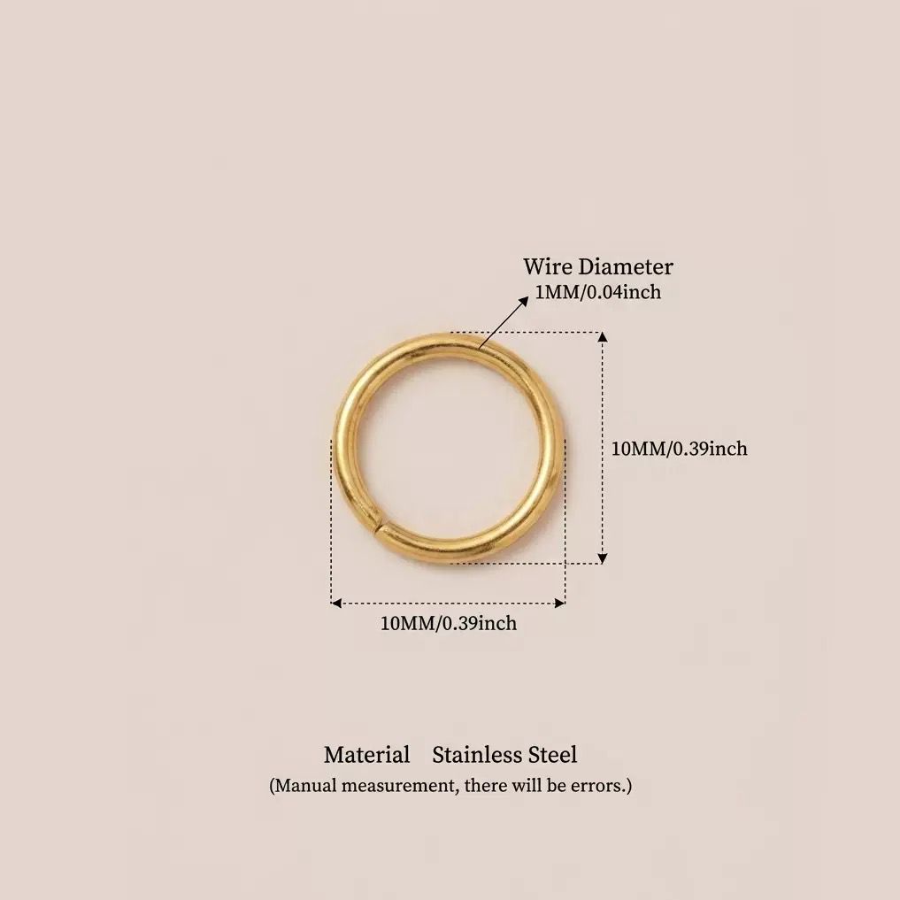 Gold Open Jump Rings 10mm | Stainless Steel & Copper | DIY Jewelry Connector Findings