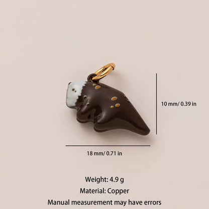 Woodland Tales | Badger Charm | Enamel & Copper | 18K Gold-Plated | DIY Jewelry